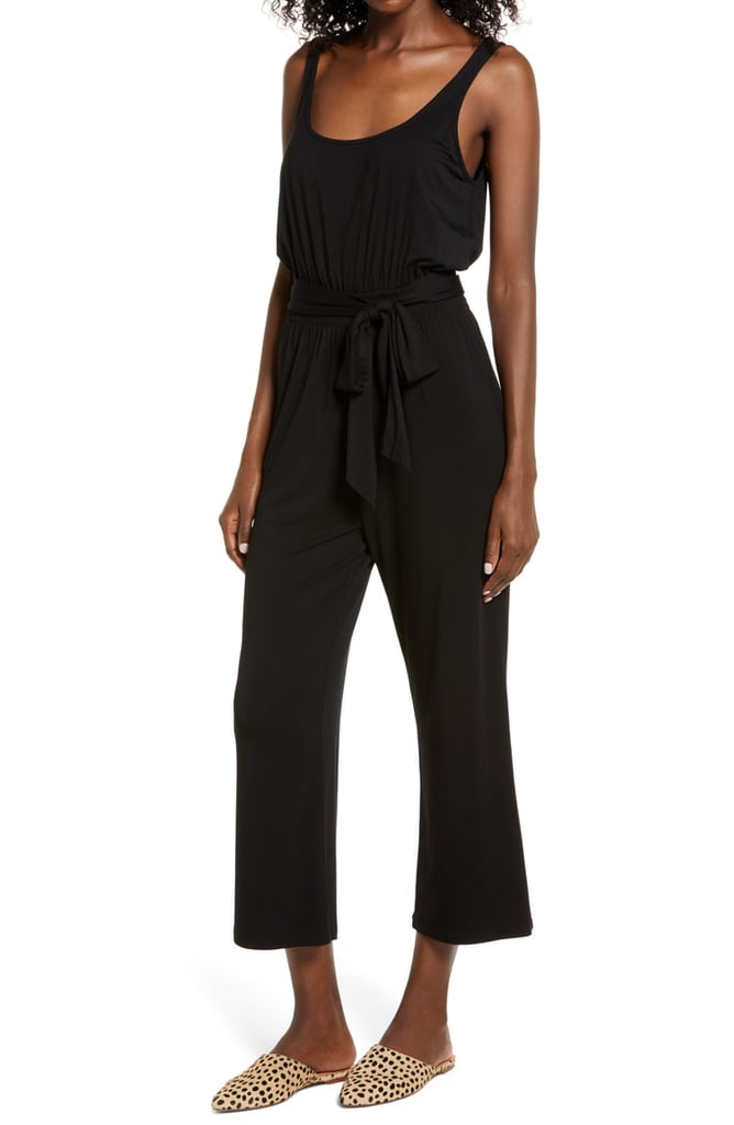 BB Dakota Sleeveless Tie Waist Jumpsuit