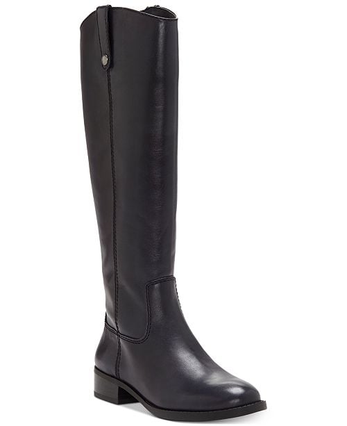 INC Fawne Wide-Calf Riding Leather Boots | These Are the Best Knee-High ...