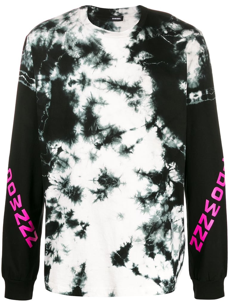 Diesel Tie-Dye Printed Long-Sleeved T-Shirt