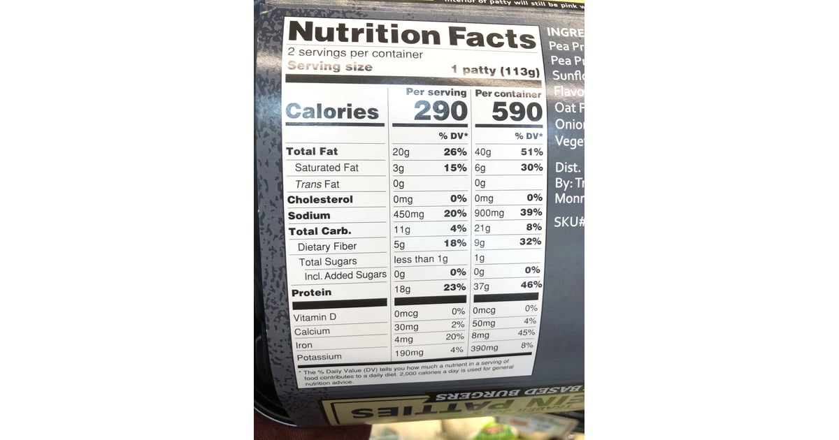 What's the Nutritional Info For Trader Joe's Protein Patties? Trader Joe's Now Has "Protein