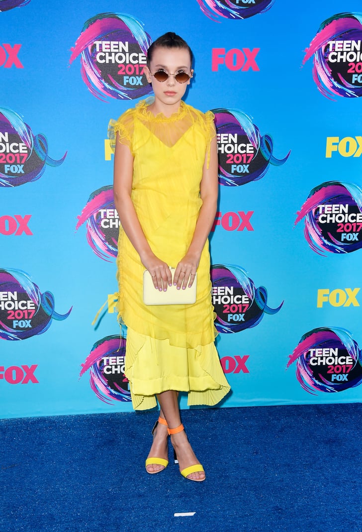 Millie Bobby Brown Yellow Dress at Teen Choice Awards 2017 POPSUGAR Fashion Photo 7