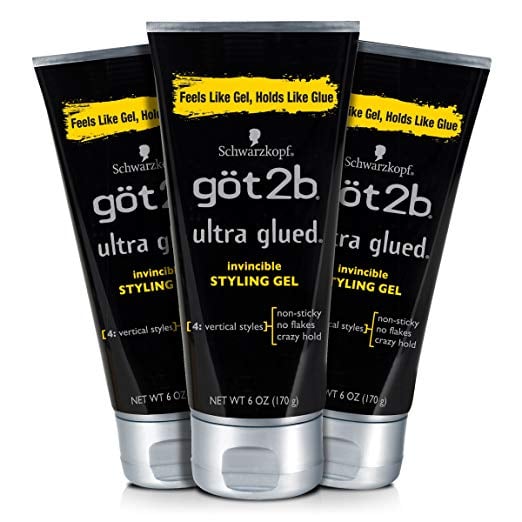 Got2b Ultra Glued Invincible Styling Hair Gel (Pack of 3)