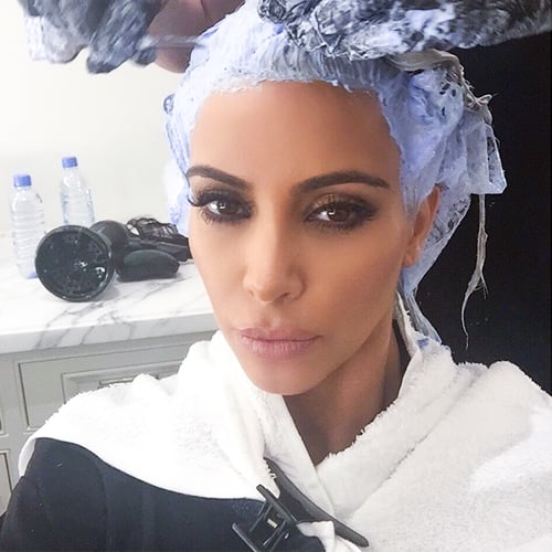 Kim Kardashian Blond to Brunette