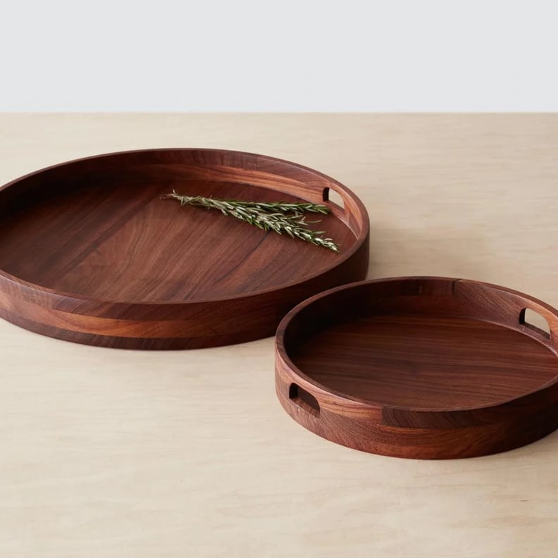 Coffee-Table Tray: Tikal Round Wood Tray