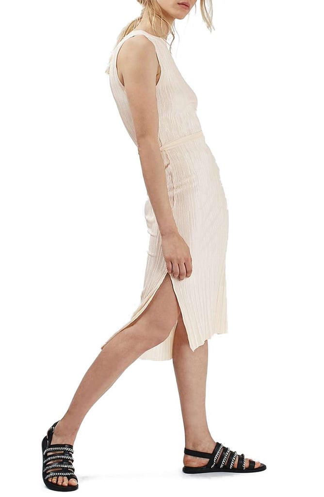 Topshop Belted Plissé Tank Dress ($68)