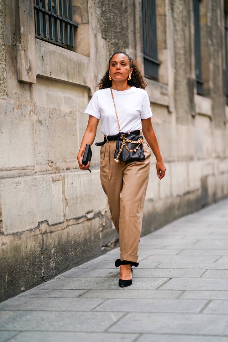 Can't beat the ease of a white tee tucked into trousers. | T-Shirt ...