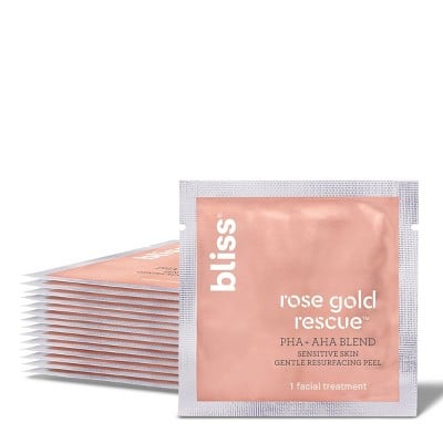 bliss Rose Gold Rescue Sensitive Skin Gentle Resurfacing Peel - 15ct