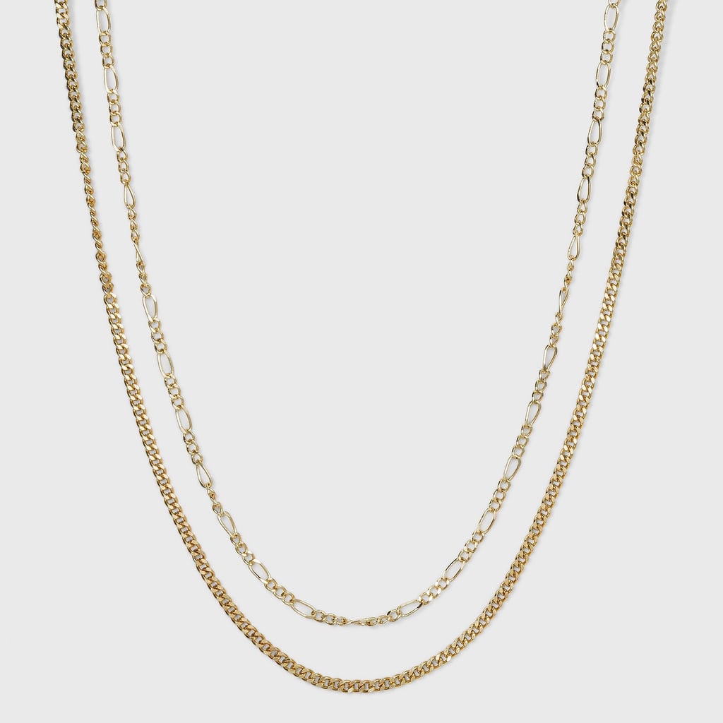 For Everyday Layering: SUGARFIX by BaubleBar Layered Link Chain Necklace - Gold