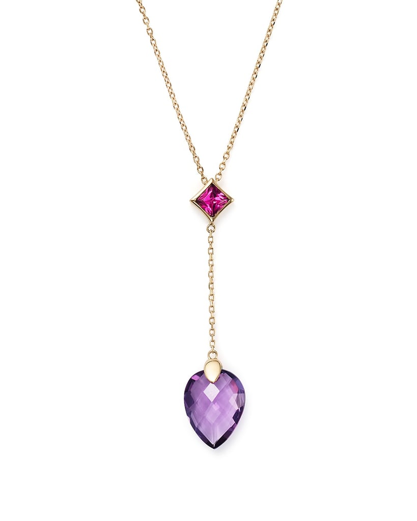 Olivia B Amethyst & Rhodolite Garnet Y Necklace