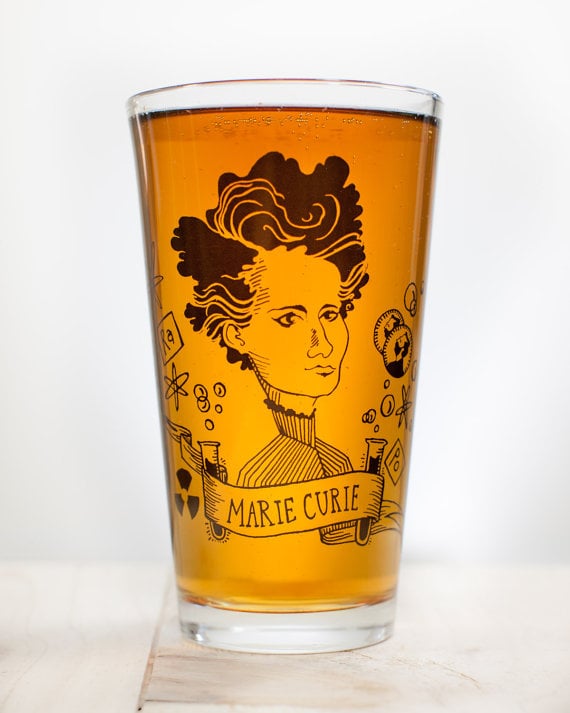 Marie Curie pint Glass