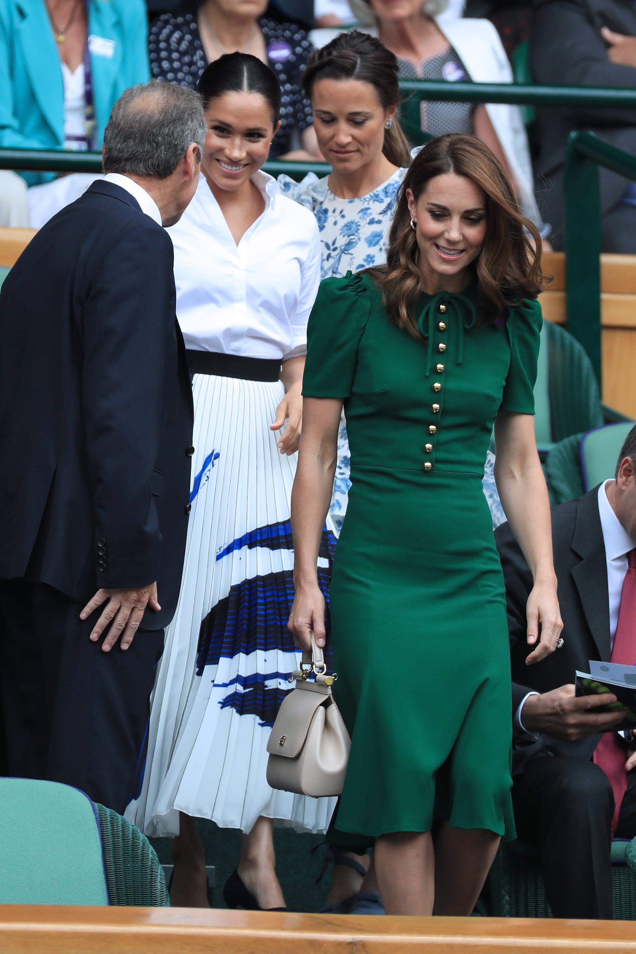 Kate green dress wimbledon Clearance