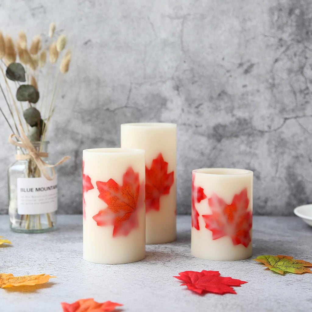 Maple Leaf Flameless Candles