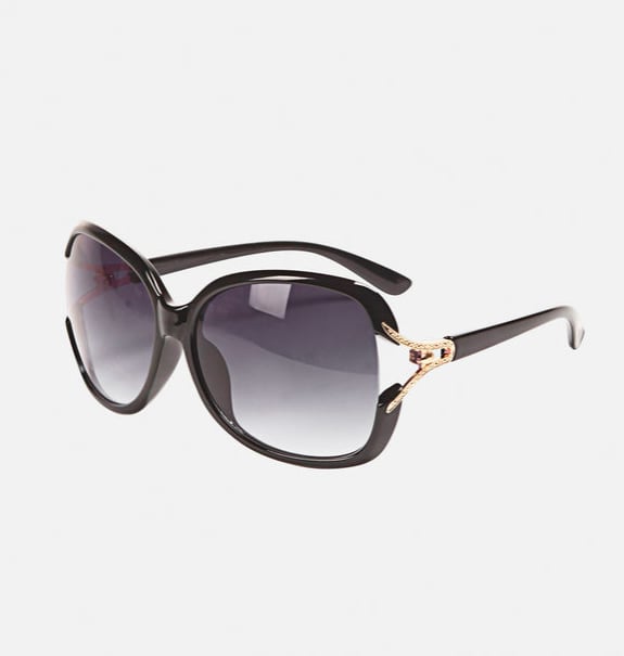 Avenue Oversized Textured Stem Sunglasses