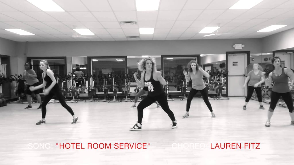 hotel room service move shake drop and break a sweat to these pitbull zumba