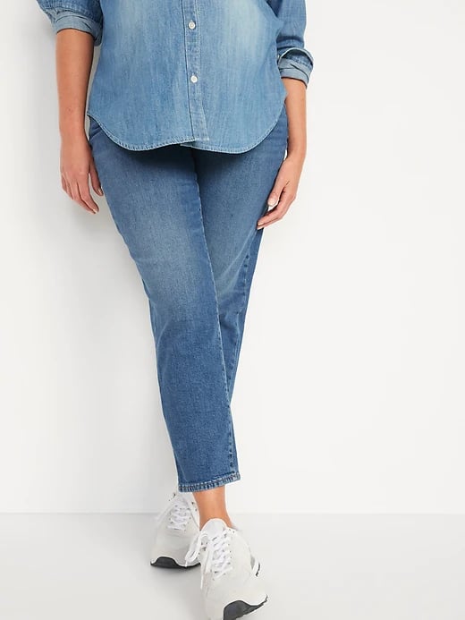 Old Navy Maternity Low Panel O.G. Straight Medium-Wash Jeans