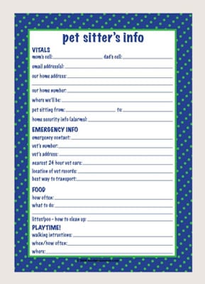 Notes To Leave A Pet Sitter Popsugar Pets