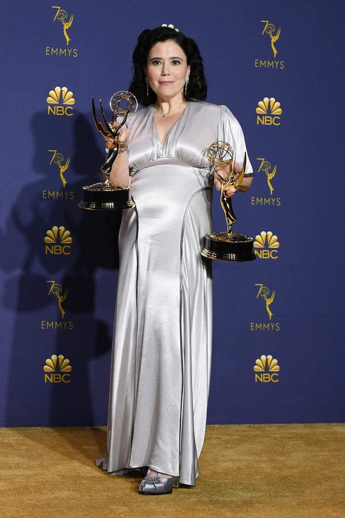 Alex Borstein Silver Dress at the 2018 Emmys