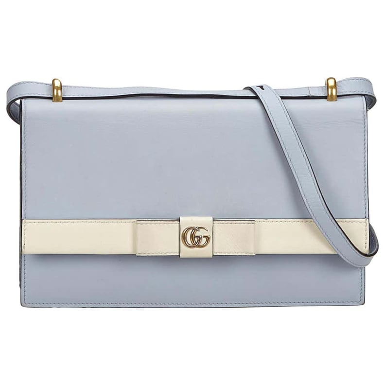 Gucci Blue Leather Marmont Shoulder Bag