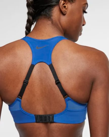 back fastening sports bra