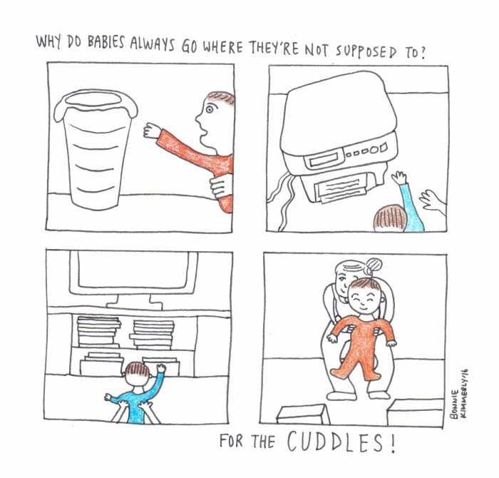 Funny Cartoons Show Struggles of New Moms