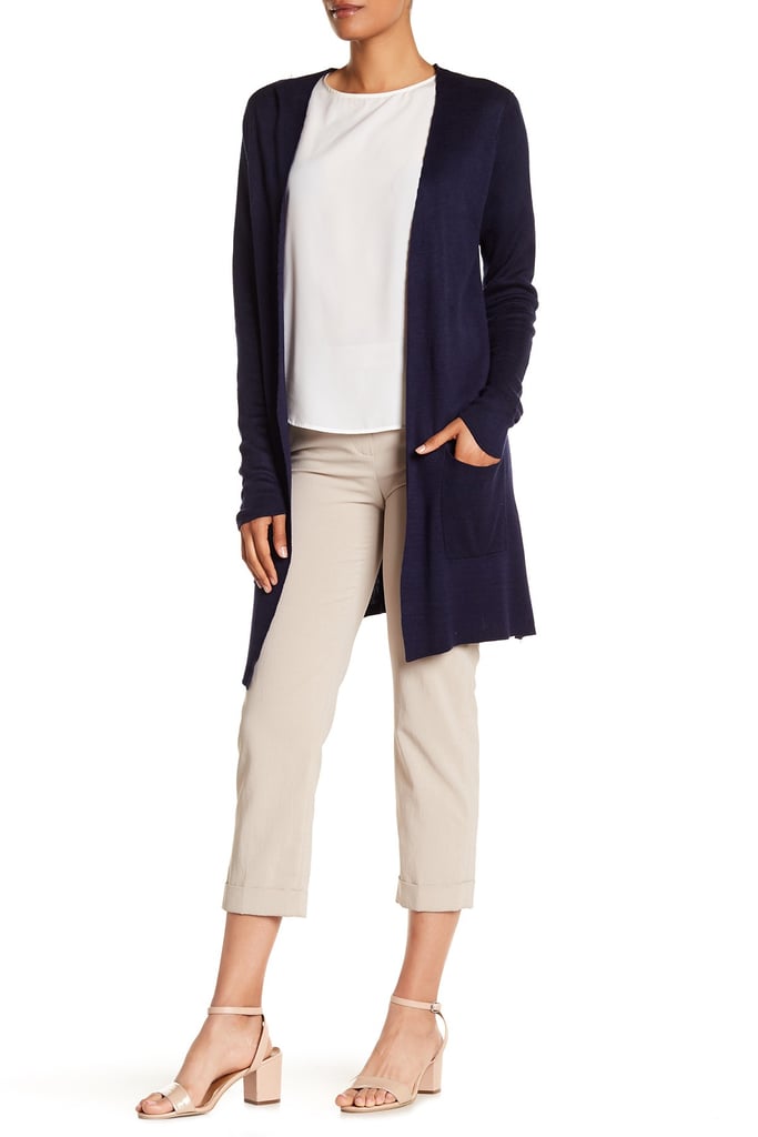 Joseph A Solid Double Knit Cardigan