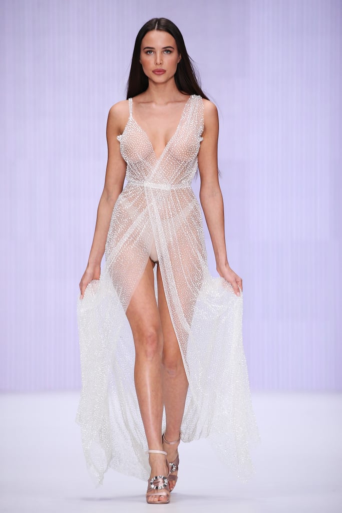 Yasya Minochkina Sent the Same Dress Down the Runway Last Year During Fashion Week in Russia