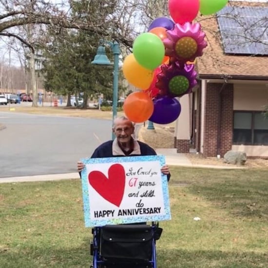 Man Celebrates Anniversary Outside Wife's Nursing Home