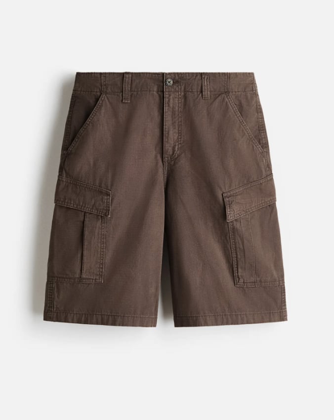 H&M Loose Fit Cotton Cargo Shorts