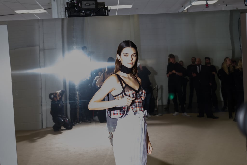 Kendall Jenner Backstage at the Burberry Show