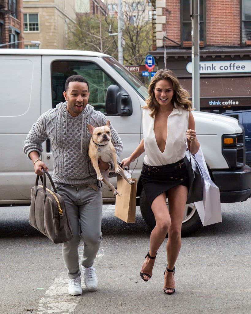 Chrissy Teigen and John Legend Kissing on Photo Shoot