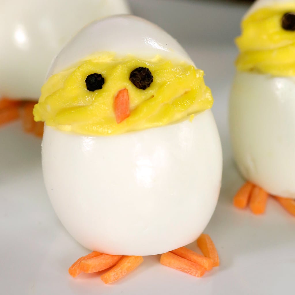 复活节开胃菜的想法:孵化小鸡魔鬼蛋