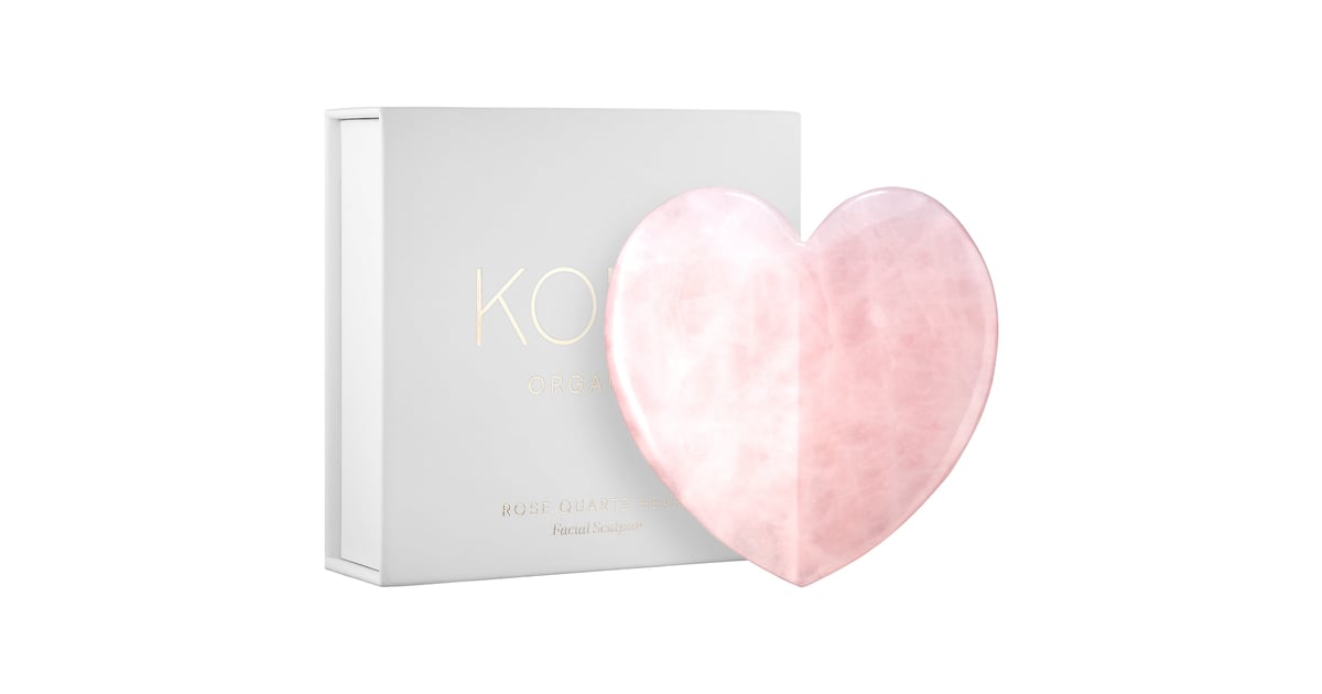 kora organics rose quartz heart facial gua sha kora organics rose quartz heart facial gua sha