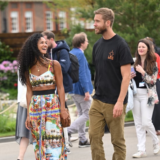 Vick Hope and Calvin Harris at the Chelsea Flower Show