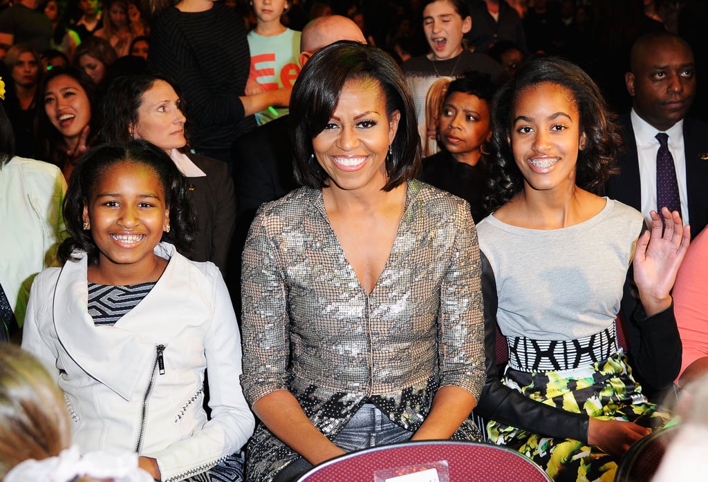 First Lady Michelle Obama With Malia and Sasha, 2012