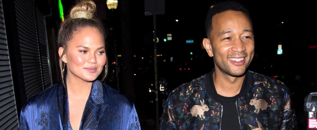 Chrissy Teigen Peep-Toe Boots With John Legend June 2018