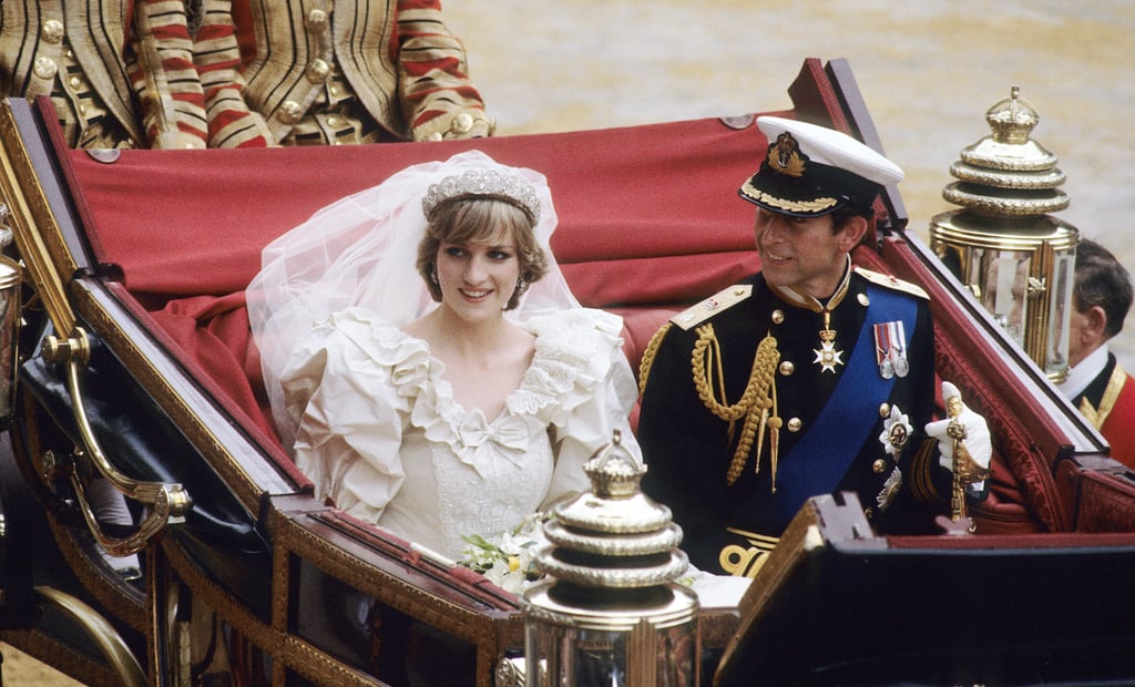Prince Charles and Princess Diana rode through crowds in a carriage after their 1981 wedding at St. Paul's Cathedral.