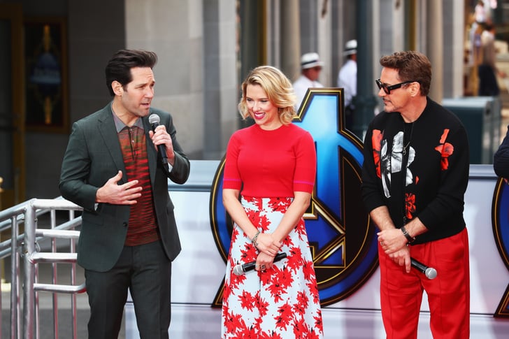 Avengers Cast At Disneyland For Charity Donation April 2019 Popsugar Celebrity
