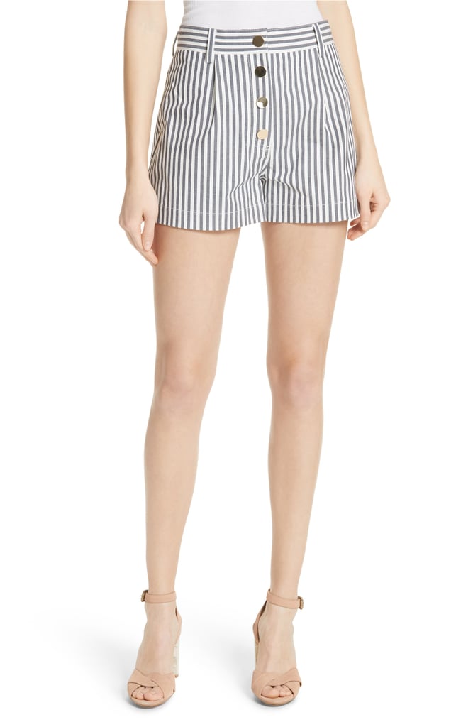 Derek Lam 10 Crosby Stripe Stretch Cotton Shorts