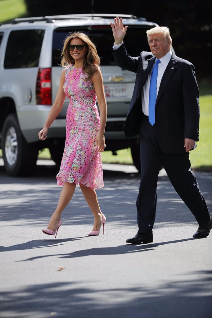 Melania Trump's Pink Monique Lhuillier Dress | POPSUGAR ...