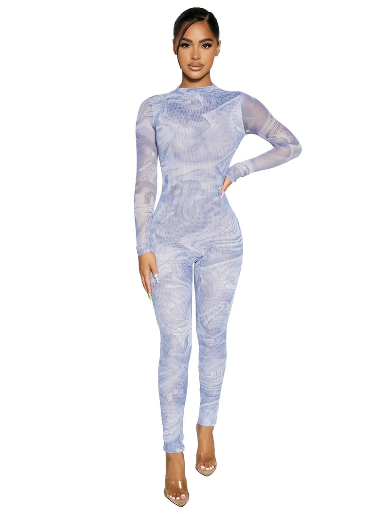Naked Wardrobe All Body In Mesh Jumpsuit