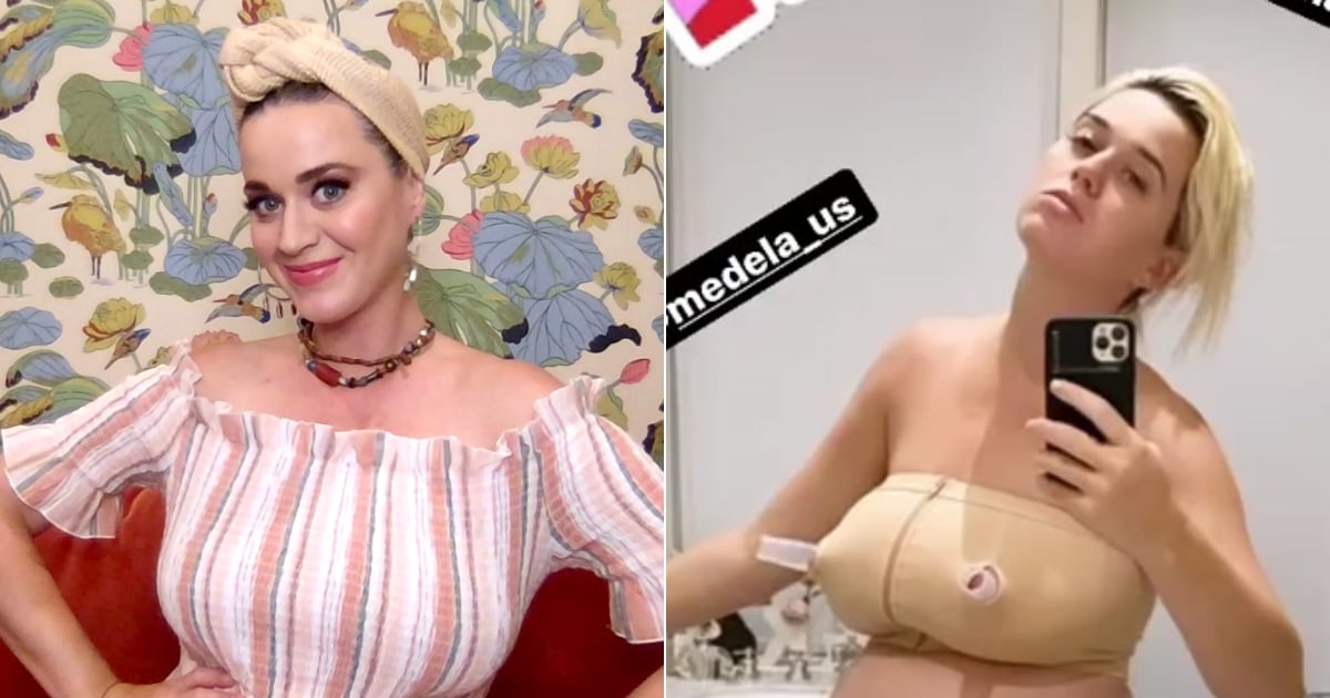 Katy Perry Wears Medela Nursing Bra and Frida Mom Postpartum Underwear In  VMAs Selfie