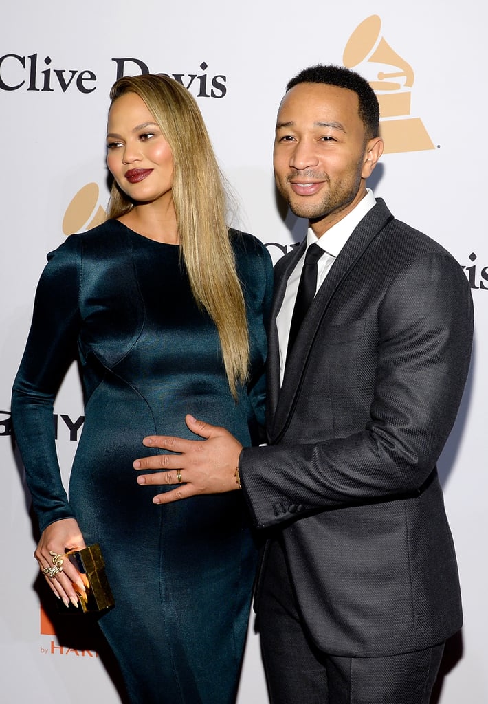Chrissy Teigen and John Legend at Clive Davis Party 2016