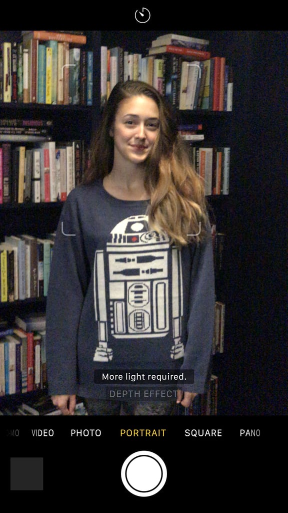You won't be able to take a photo in bad lighting.