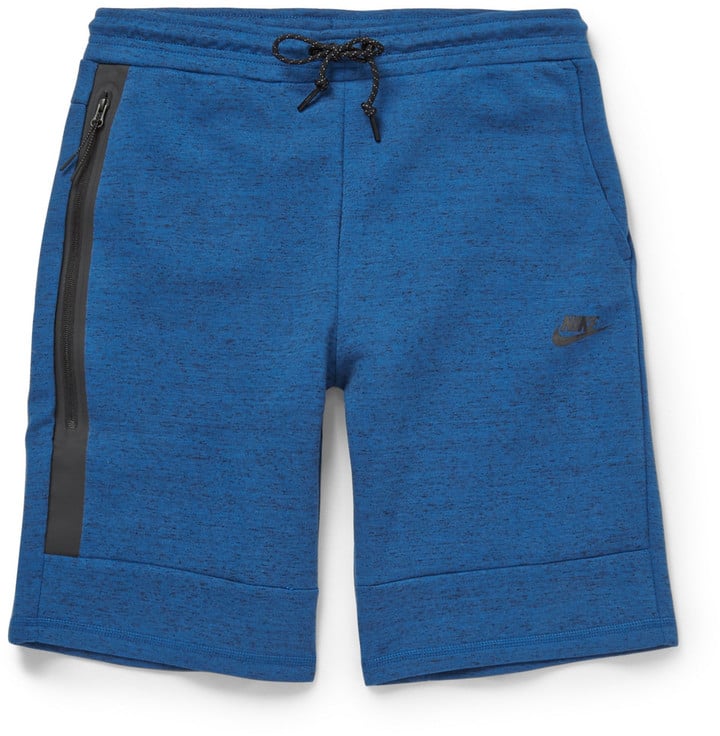 nike tech fleece shorts blue