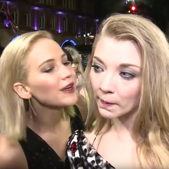 Jennifer Lawrence and Natalie Dormer Kissing on Camera