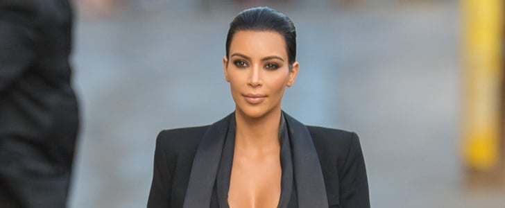 Kim Kardashian's Sheer Dress on Jimmy Kimmel Live! 2015