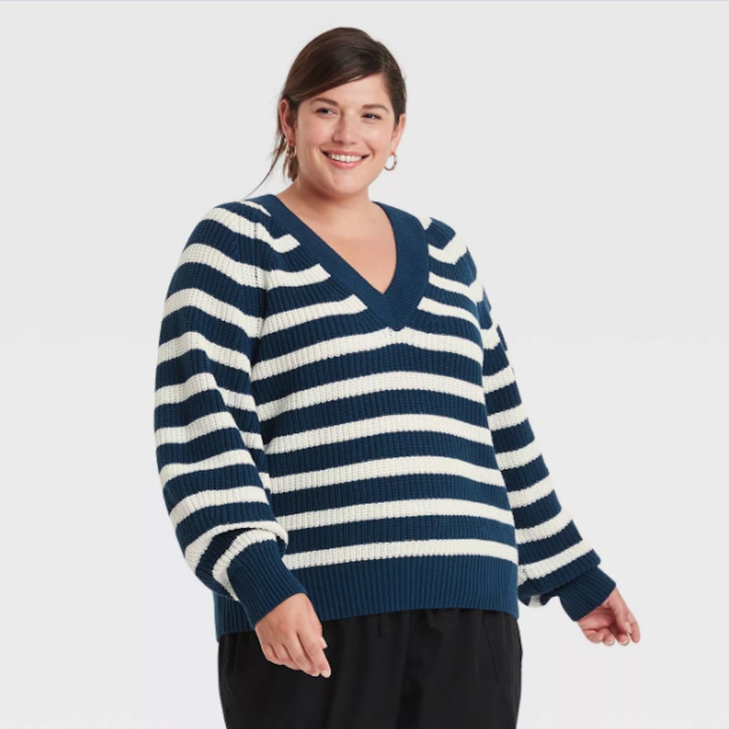 Show Your Stripes: A New Day V-Neck Pullover Sweater