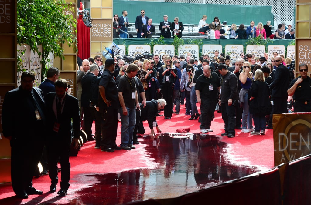 Sewage on Golden Globes Red Carpet