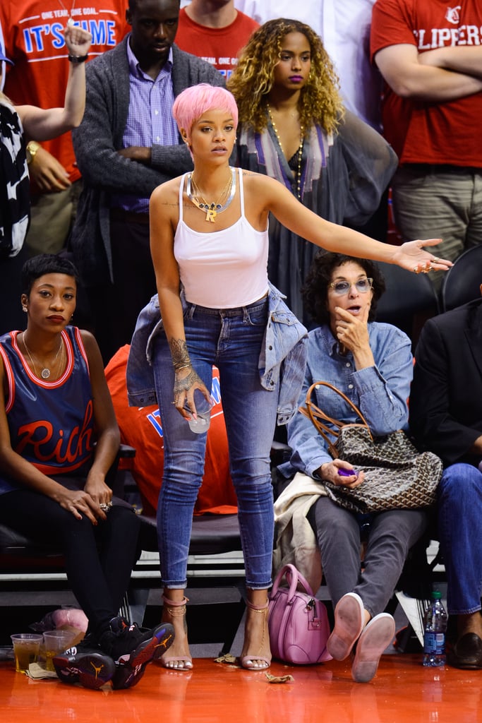Rihanna was about to stand up and coach the LA Clippers herself during a playoff game in May 2014.