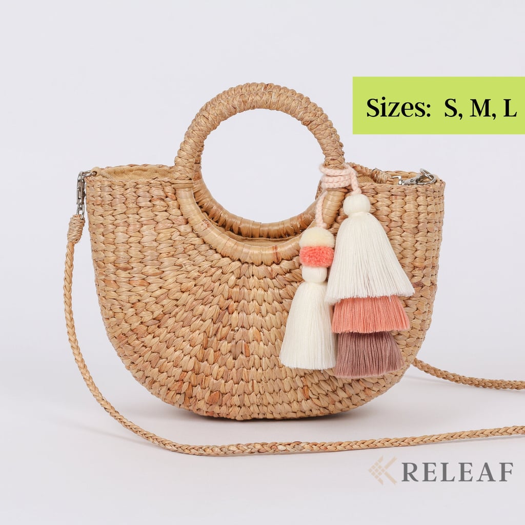 Releaf PomPom Straw Bag